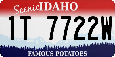 ID license plate 1T7722W