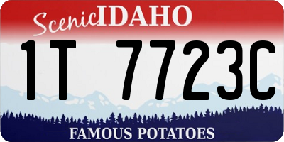 ID license plate 1T7723C