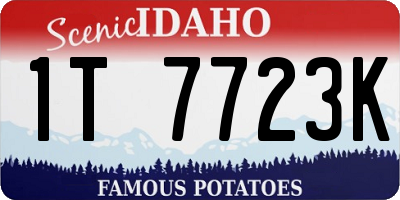 ID license plate 1T7723K