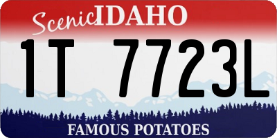 ID license plate 1T7723L