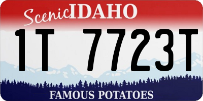 ID license plate 1T7723T