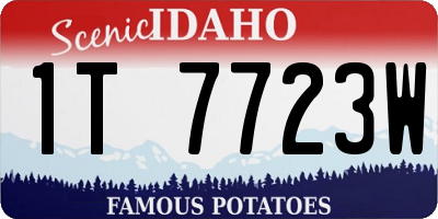 ID license plate 1T7723W
