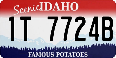 ID license plate 1T7724B