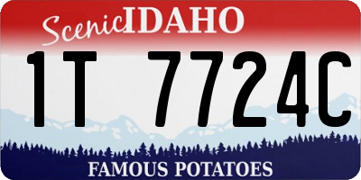 ID license plate 1T7724C