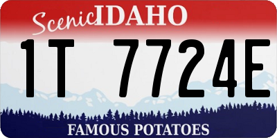 ID license plate 1T7724E