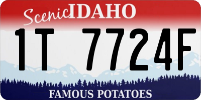 ID license plate 1T7724F