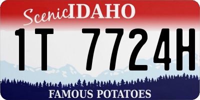 ID license plate 1T7724H
