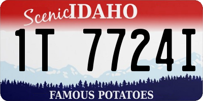ID license plate 1T7724I