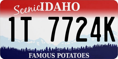 ID license plate 1T7724K
