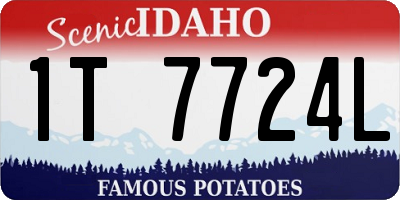 ID license plate 1T7724L