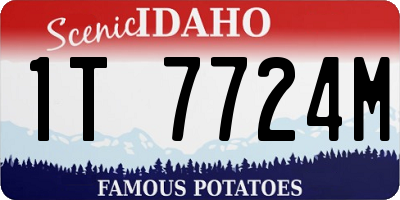 ID license plate 1T7724M