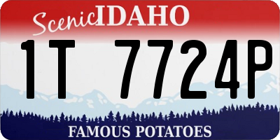 ID license plate 1T7724P