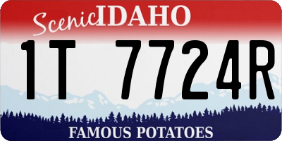 ID license plate 1T7724R