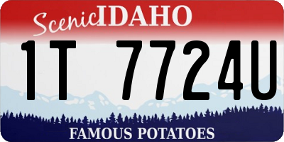 ID license plate 1T7724U