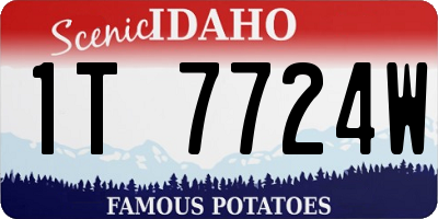 ID license plate 1T7724W