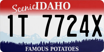 ID license plate 1T7724X