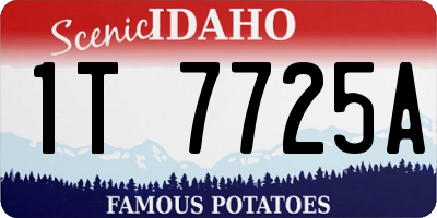 ID license plate 1T7725A