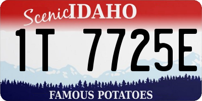 ID license plate 1T7725E