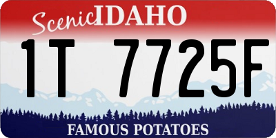 ID license plate 1T7725F