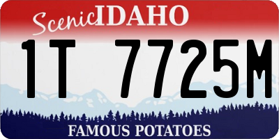 ID license plate 1T7725M