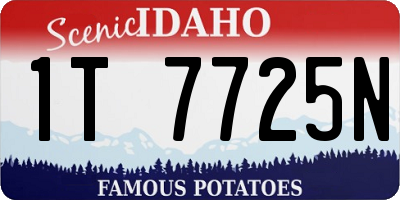 ID license plate 1T7725N
