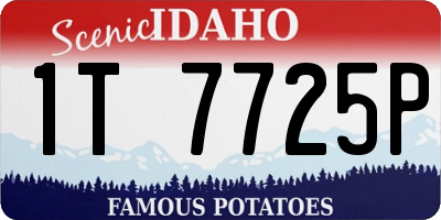 ID license plate 1T7725P