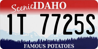 ID license plate 1T7725S