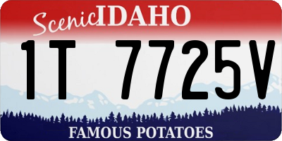 ID license plate 1T7725V