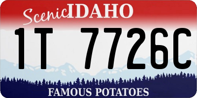 ID license plate 1T7726C