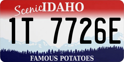 ID license plate 1T7726E
