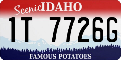 ID license plate 1T7726G