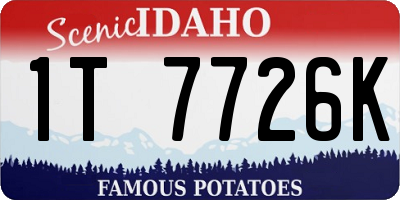 ID license plate 1T7726K