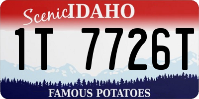 ID license plate 1T7726T