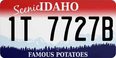 ID license plate 1T7727B