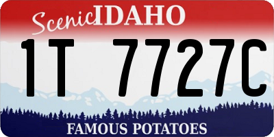 ID license plate 1T7727C