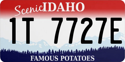 ID license plate 1T7727E