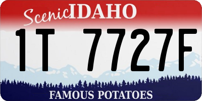 ID license plate 1T7727F