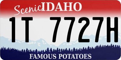 ID license plate 1T7727H