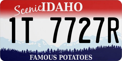 ID license plate 1T7727R