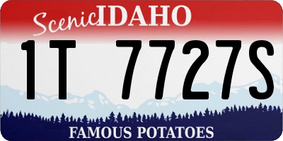 ID license plate 1T7727S