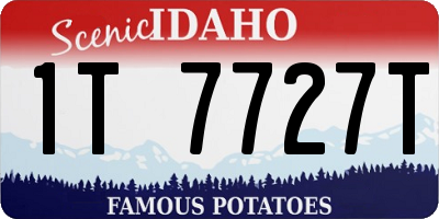 ID license plate 1T7727T