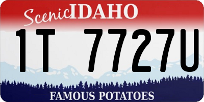 ID license plate 1T7727U