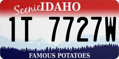 ID license plate 1T7727W