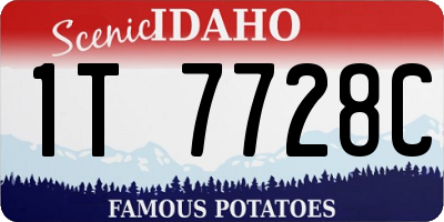 ID license plate 1T7728C