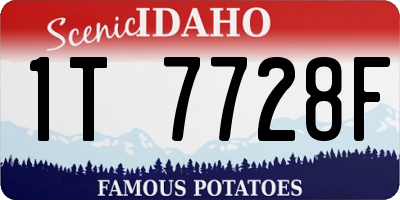 ID license plate 1T7728F