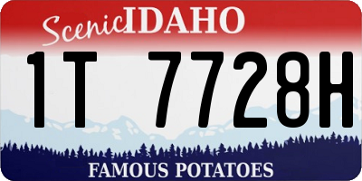 ID license plate 1T7728H