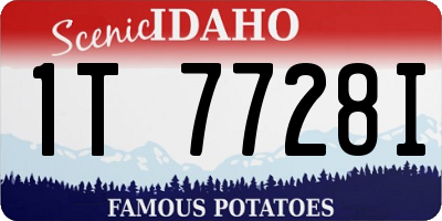 ID license plate 1T7728I