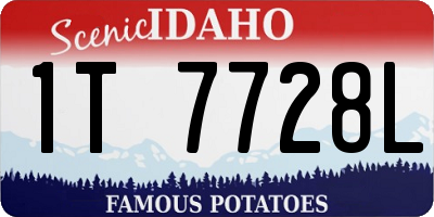 ID license plate 1T7728L