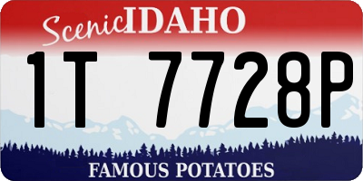 ID license plate 1T7728P