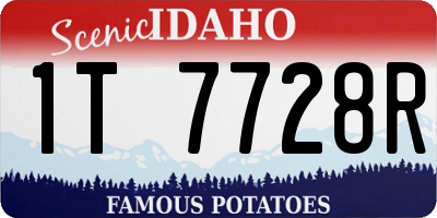 ID license plate 1T7728R